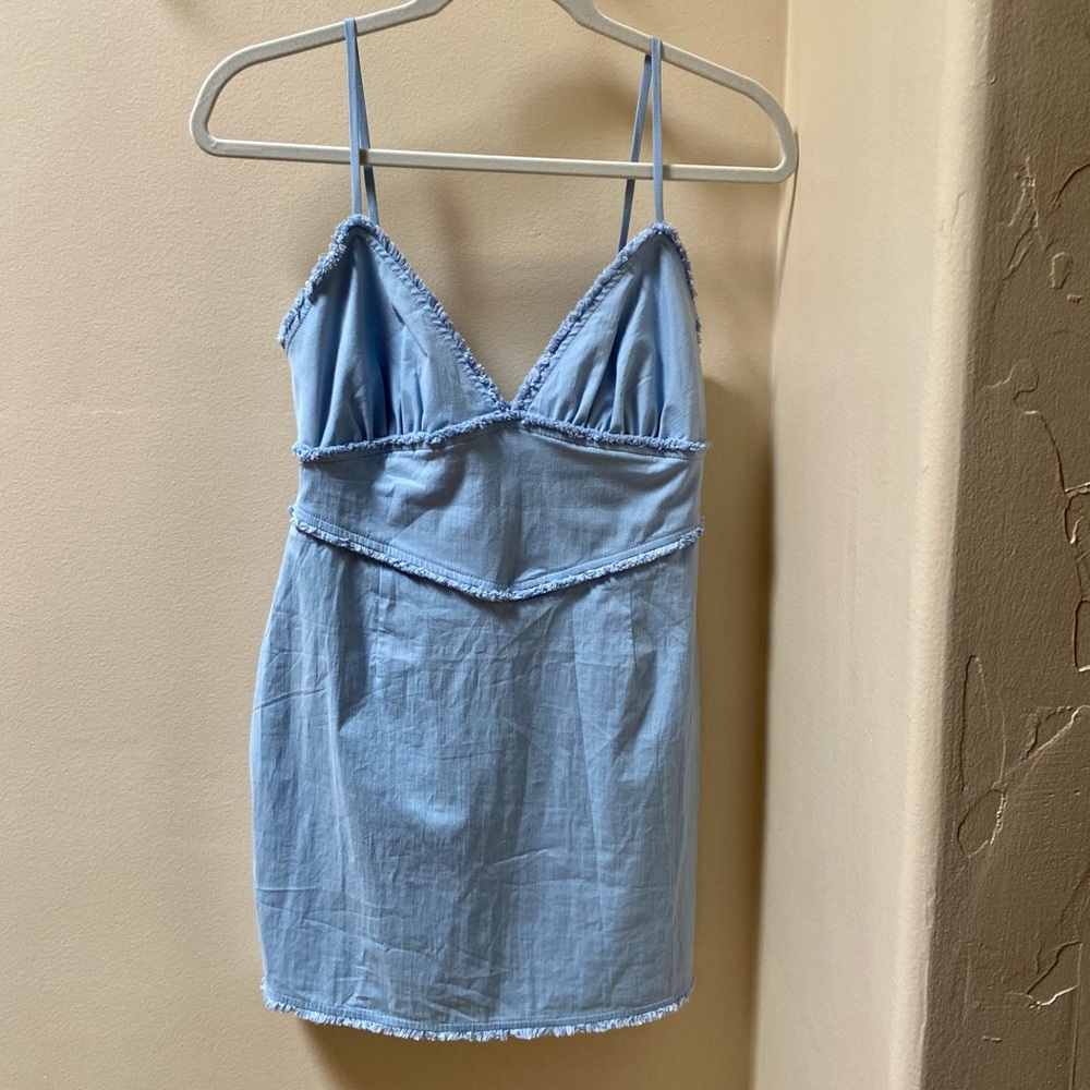 Tiger Mist chambray blue cotton dress